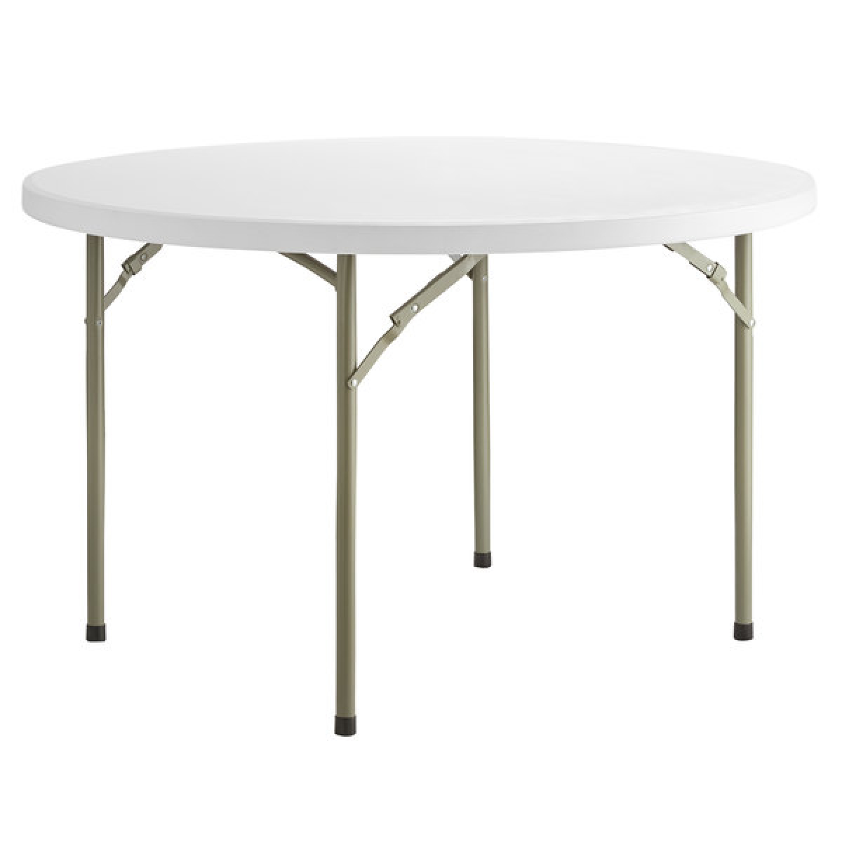 Lancaster Table & Seating 48" Round Heavy Duty Granite White Plastic Folding Table