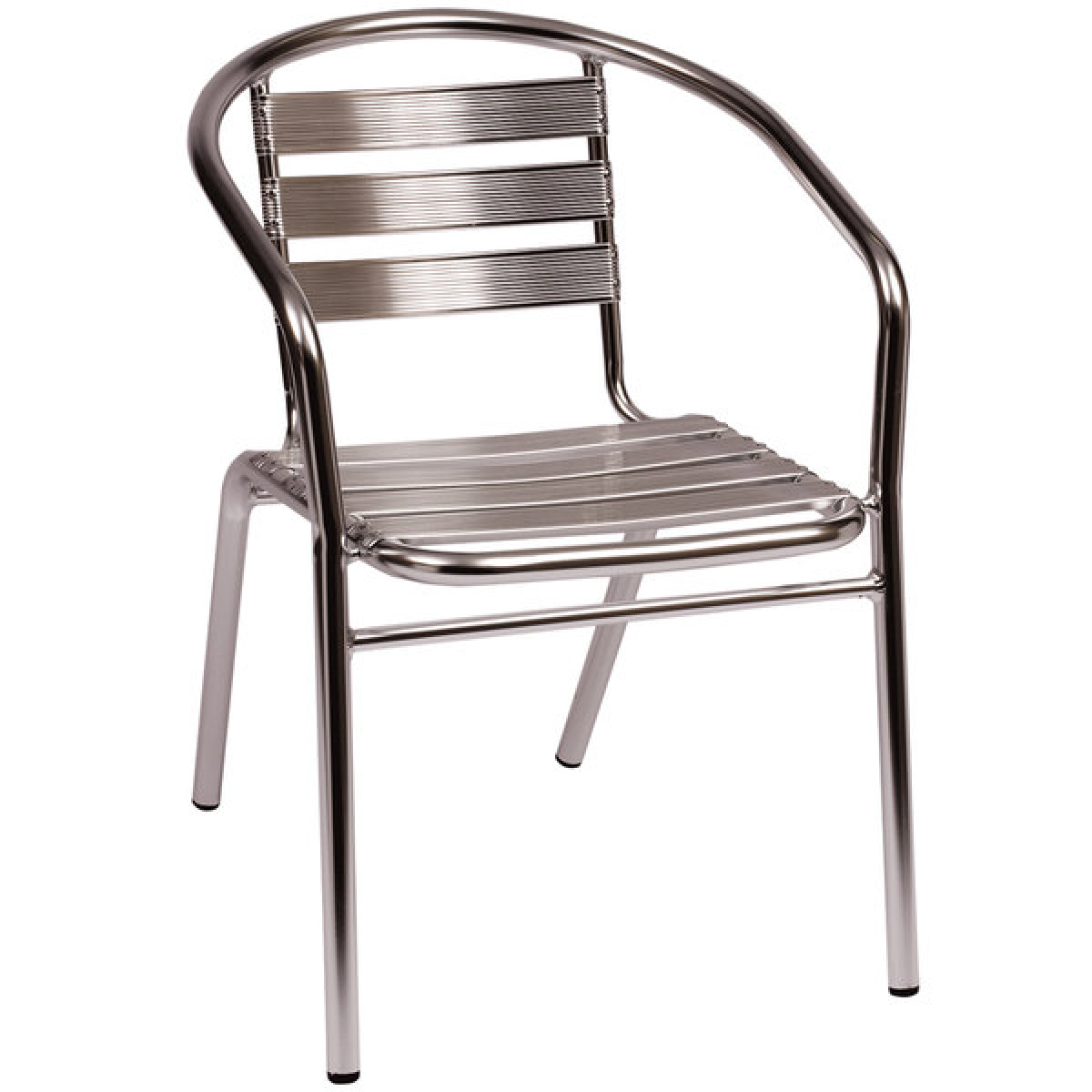 BFM Seating PH0021 Parma Outdoor / Indoor Stackable Aluminum Arm Chair